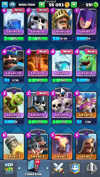 Clash Royale Accounts Midgame Lvl 19|Trophy 2866|Limited Skin|KTL 8|Card 52|2 EVO,11 Epic,20 Rare,23 Common|Gems 11