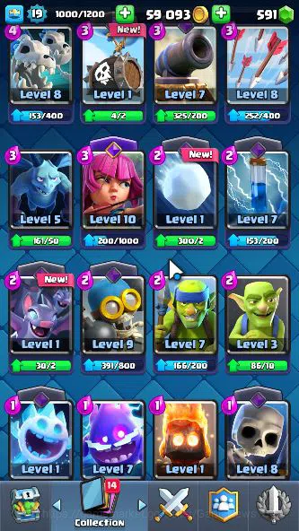 Clash Royale Accounts Midgame Lvl 19|Trophy 2866|Limited Skin|KTL 8|Card 52|2 EVO,11 Epic,20 Rare,23 Common|Gems 13