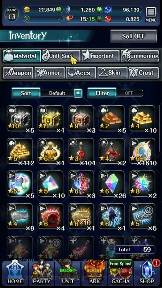 Last Cloudia Accounts GLOBAL|Rank 13|Collab Brave Frontier + Slime (G Ti image 9