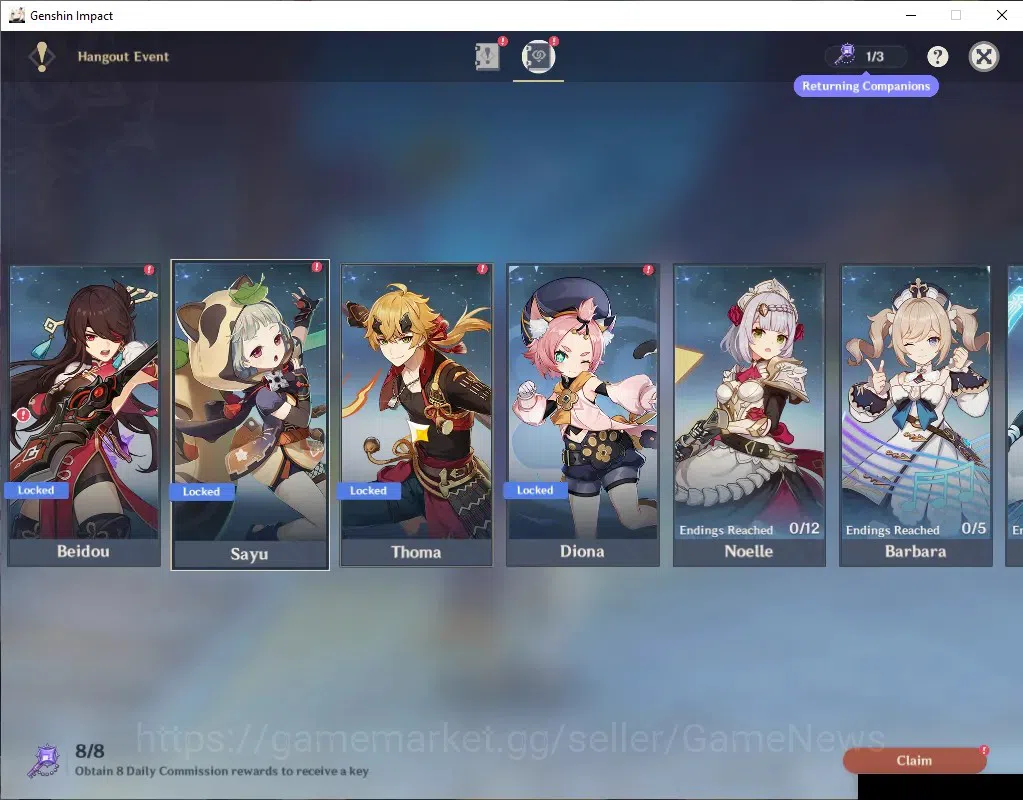 Genshin Impact Accounts ASIA|AR 55|2 Limited + 3 (*5Weapon)|[ClorindeC2+Si image 19
