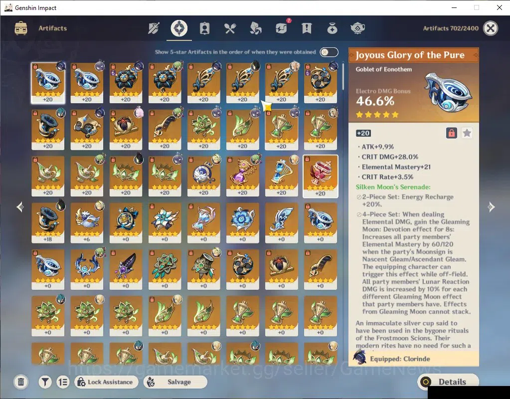 Genshin Impact Accounts ASIA|AR 55|2 Limited + 3 (*5Weapon)|[ClorindeC2+Si image 7