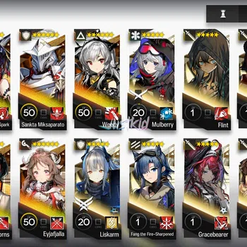 Arknights Accounts Starter ARKNIGHTS GLOBAL STARTERMID 9*6 , LOGOS,LEMUEN,JESSICA ALTER,EYJA,PENANCE,THORN,BLAZE