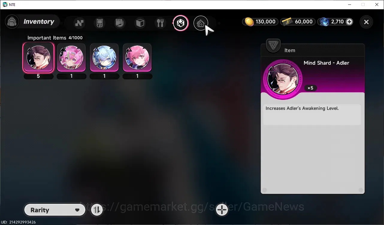 Neverness to Everness Accounts Global SEA|HL 3|2,7k Annulith|3 SSR 1 Limited [Shinku],Hathor,Jiuyuan|1 Selector Box|Selector 13