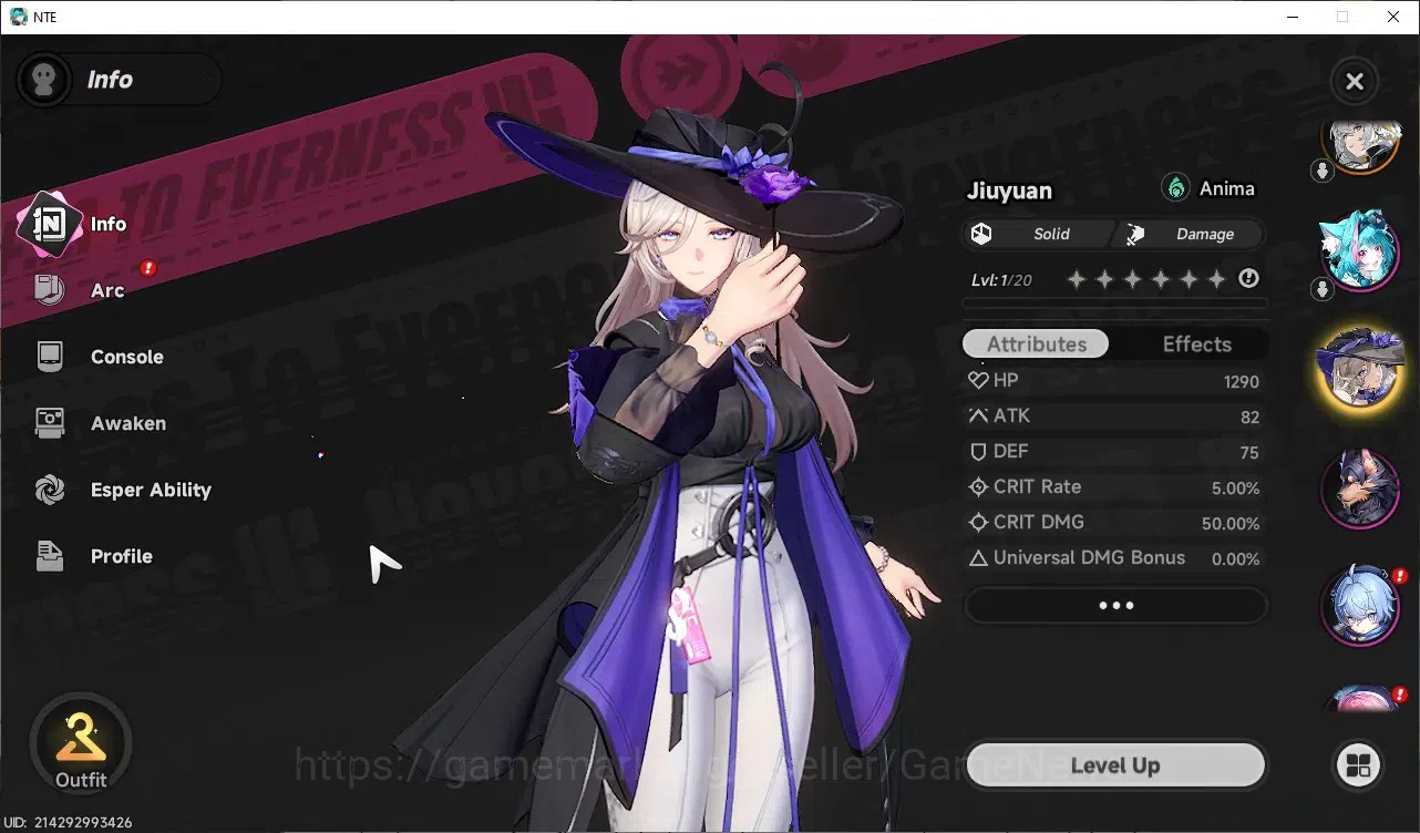Neverness to Everness Accounts Global SEA|HL 3|2,7k Annulith|3 SSR 1 Limited [Shinku],Hathor,Jiuyuan|1 Selector Box|Selector 4