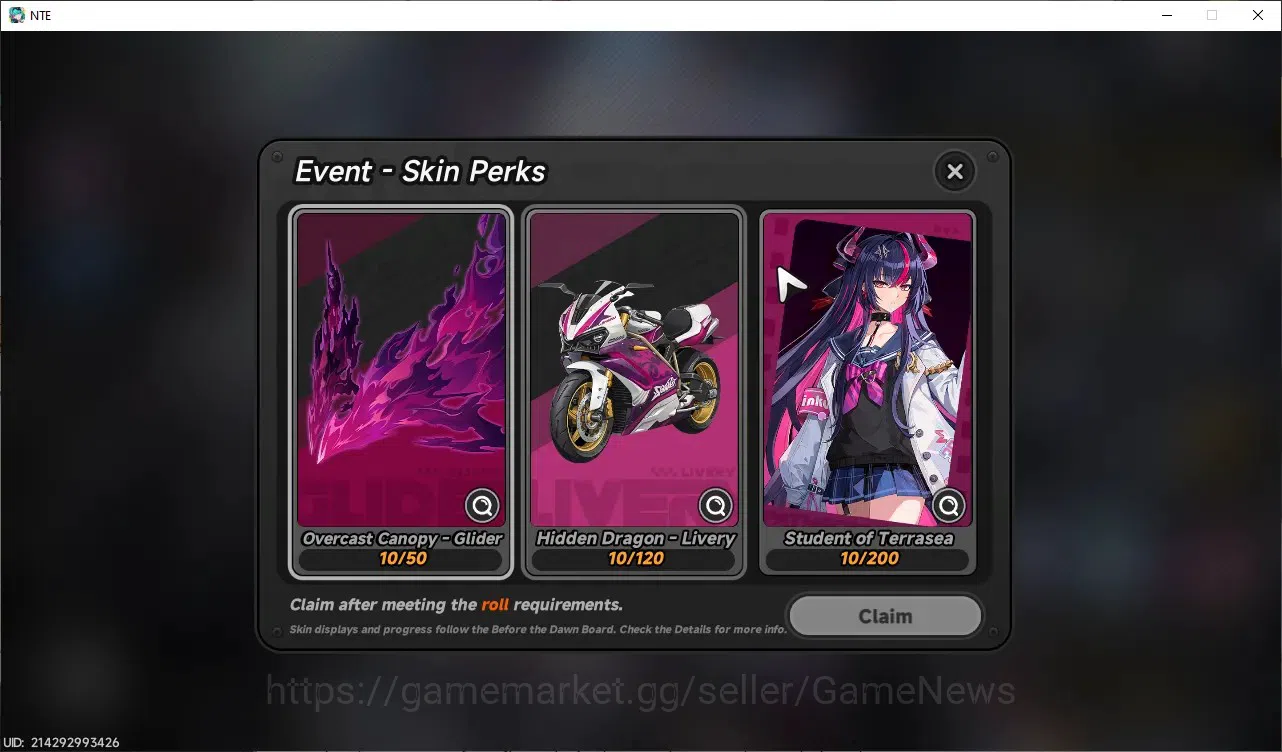 Neverness to Everness Accounts Global SEA|HL 3|2,7k Annulith|3 SSR 1 Limited [Shinku],Hathor,Jiuyuan|1 Selector Box|Selector 7
