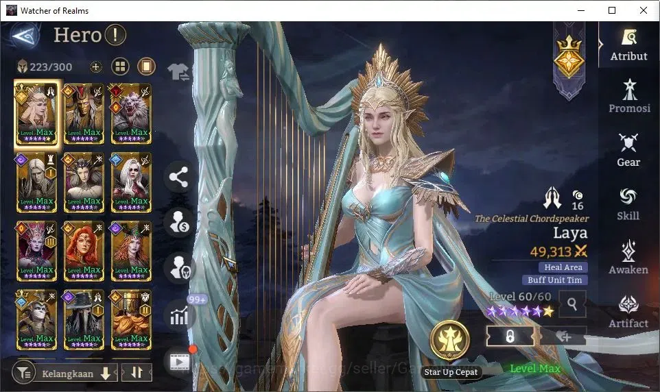 Watcher of Realms Accounts GLOBAL 60x|Lv 76|4,1M Power|6K Gems|6 Lord[Oren,La image 14