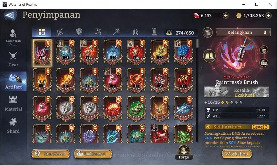 Watcher of Realms Accounts GLOBAL 60x|Lv 76|4,1M Power|6K Gems|6 Lord[Oren,La image 18