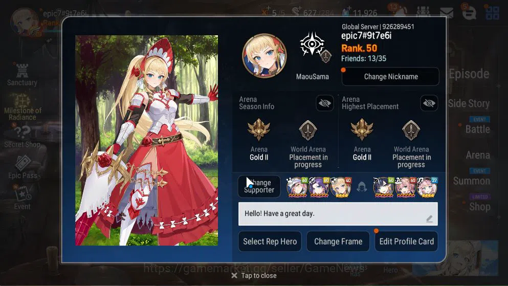 Epic Seven Accounts GLOBAL Unverif|New Era|9 ML(Salome,LOTScales,Ruele image 14