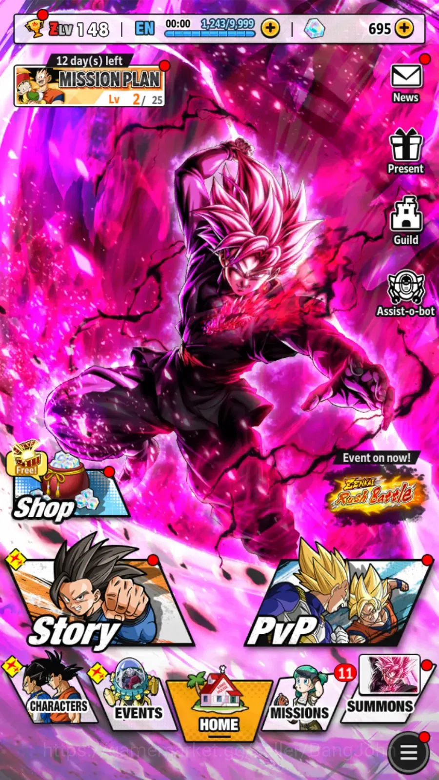 Dragon Ball Legends Accounts Android|Lvl 148|12.7M Power|695 CC|1 LR Goku Black image 12