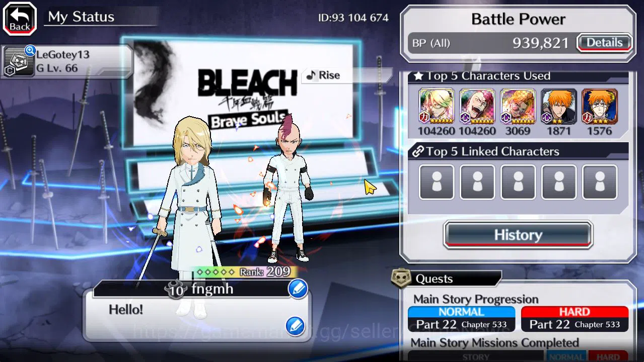Bleach: Brave Souls Accounts [GLOBAL]53K Orb|TYBW26(BazzB,Jugram,Uryu),Ichigo 1 image 3