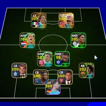 eFootball Accounts Legends & Iconic Players Android|Power 3165|2 Big Time Erling Haaland,Alessandro Del Piero|6 Epic Wesley