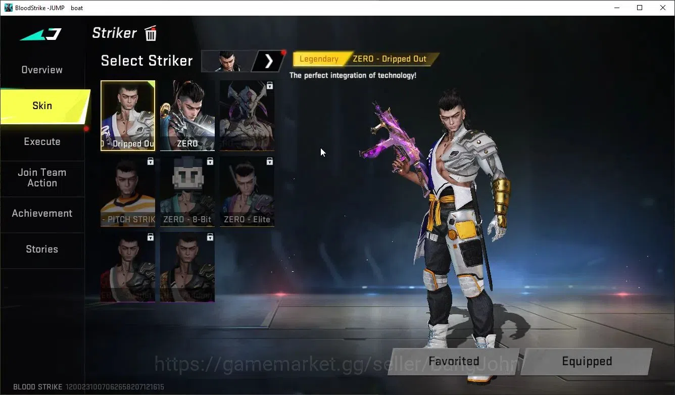 Blood Strike Accounts Collab Skin ASIA |Melee Katana-Ronin|1 Collab Gun:MCX-The Worst Future(TR)|2 Ultra|6 Legendary Gun|2 14