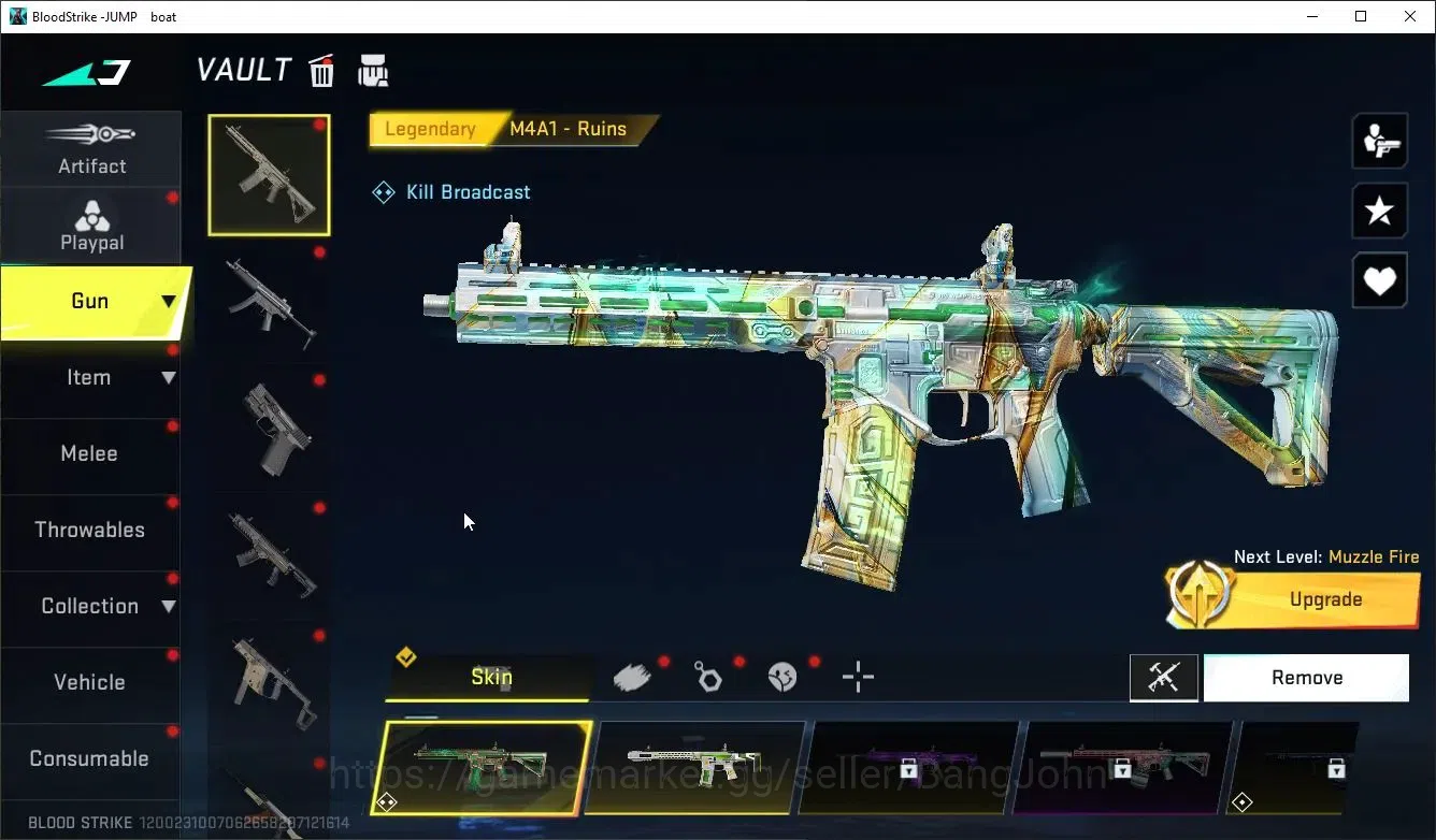 Blood Strike Accounts Collab Skin ASIA |Melee Katana-Ronin|1 Collab Gun:MCX-The Worst Future(TR)|2 Ultra|6 Legendary Gun|2 2
