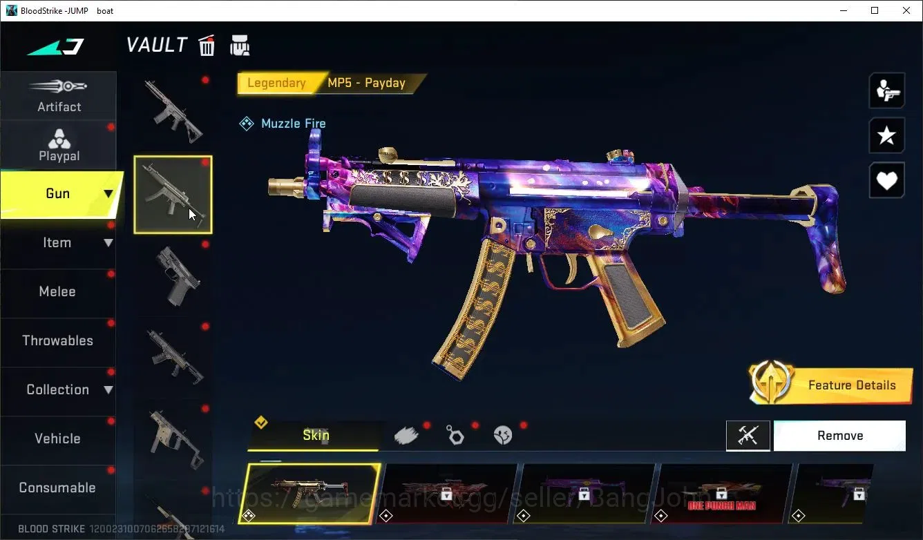 Blood Strike Accounts Collab Skin ASIA |Melee Katana-Ronin|1 Collab Gun:MCX-The Worst Future(TR)|2 Ultra|6 Legendary Gun|2 3