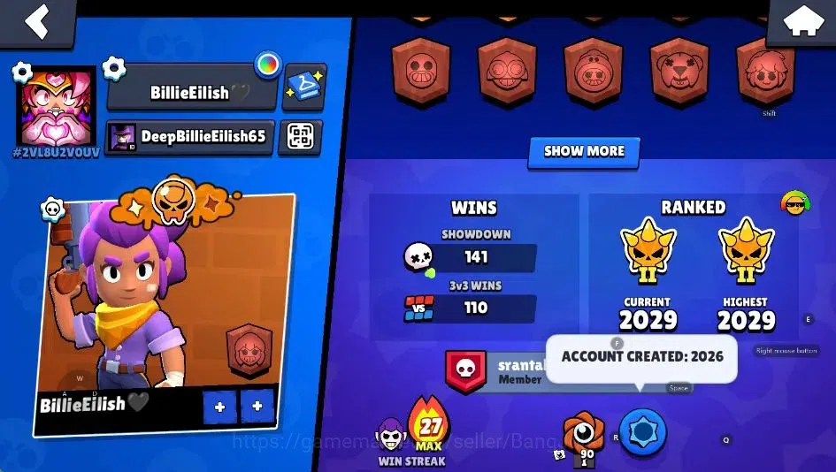 Brawl Stars Accounts Android | 3853 Thropy|24 Brawler-2 Max Lv(Mortis,E image 3