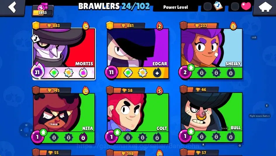 Brawl Stars Accounts Android | 3853 Thropy|24 Brawler-2 Max Lv(Mortis,E image 4