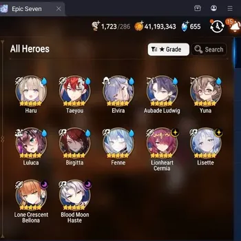 Epic Seven Accounts Limited Hero Global Unverif|4ML(Lisette,LCermia,LCBellona,BMHaste)+Collab Haru|PoH ON|Stigma