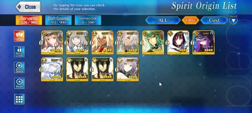 Fate-Grand Order Accounts NA Starter Fuyuki Lv 1|B + O|2 SSR Servant|Castoria & Oberon|CE Black Grail|43 Golden 1