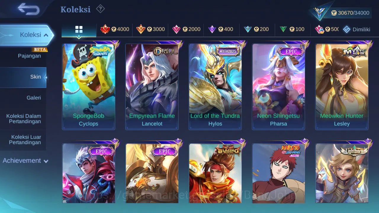 Mobile Legends: Bang Bang Accounts GLOBAL Hero 107 Skin 158 Lightborn Granger Harith  image 2