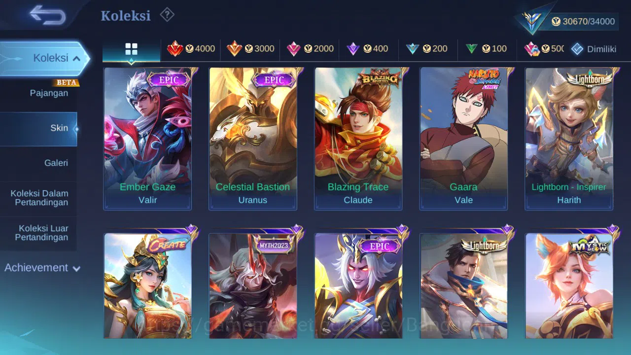 Mobile Legends: Bang Bang Accounts GLOBAL Hero 107 Skin 158 Lightborn Granger Harith  image 3