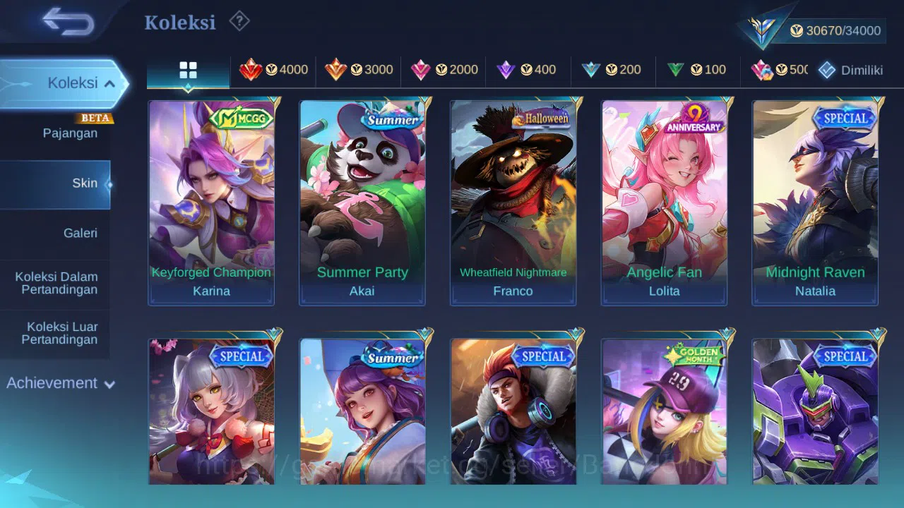 Mobile Legends: Bang Bang Accounts GLOBAL Hero 107 Skin 158 Lightborn Granger Harith  image 5
