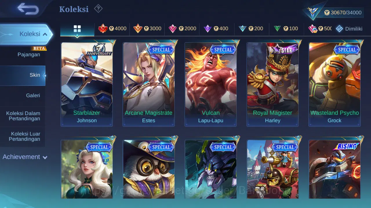 Mobile Legends: Bang Bang Accounts GLOBAL Hero 107 Skin 158 Lightborn Granger Harith  image 6