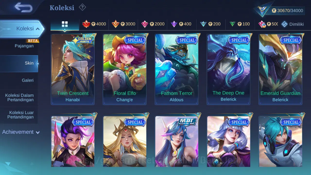 Mobile Legends: Bang Bang Accounts GLOBAL Hero 107 Skin 158 Lightborn Granger Harith  image 7