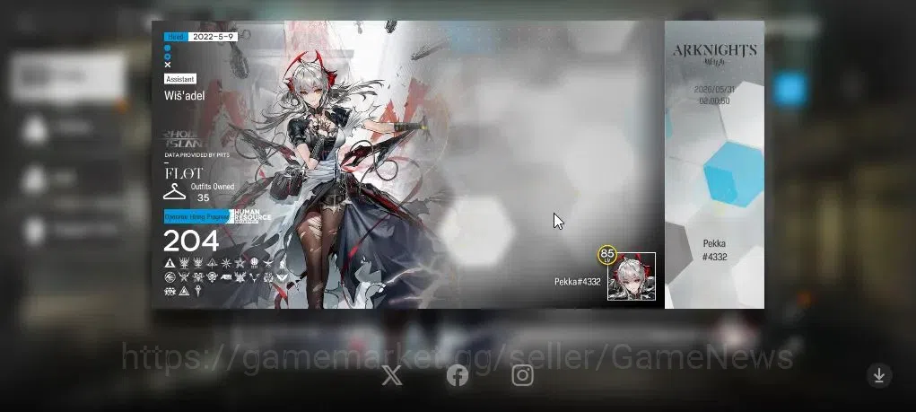 Arknights Accounts Lv 85|204 OP+35 Skin|20,6K Oru+37 Origin|9 Limited image 3