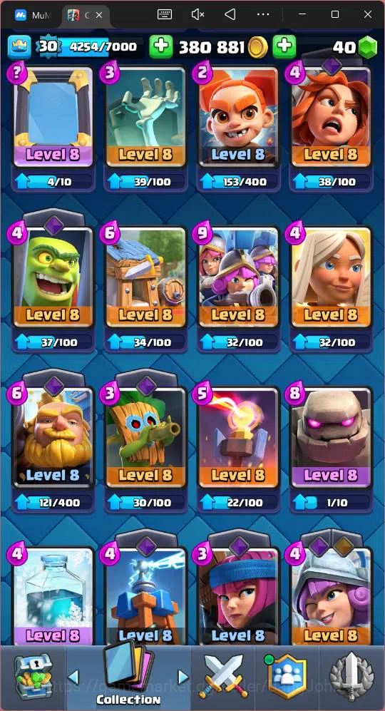 Clash Royale Accounts Lv 30 |Trophy 8000|KTL 11|Card 111| 2 Hero|3 EVO|1 image 10