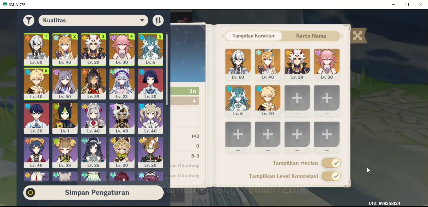 Genshin Impact Accounts Others ASIA|AR36|5 Limits|Arlecchino,Itto,Escoffier,Yae Miko,Vodya,|MC Male|143 1