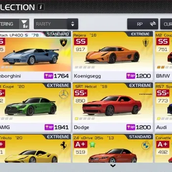 Racing Master Accounts SEA |Lv 17|1 PL Cars (Lambo Countach LP400), Regera,Ford GT,Chevy Corvette C3,F8 Tributto,Etc|300k