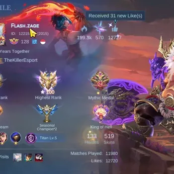 Mobile Legends: Bang Bang Accounts Collector Hero 133|Skin 519|2 Legend Franco,Gusion|Recall Seal of Anvil|Vexana