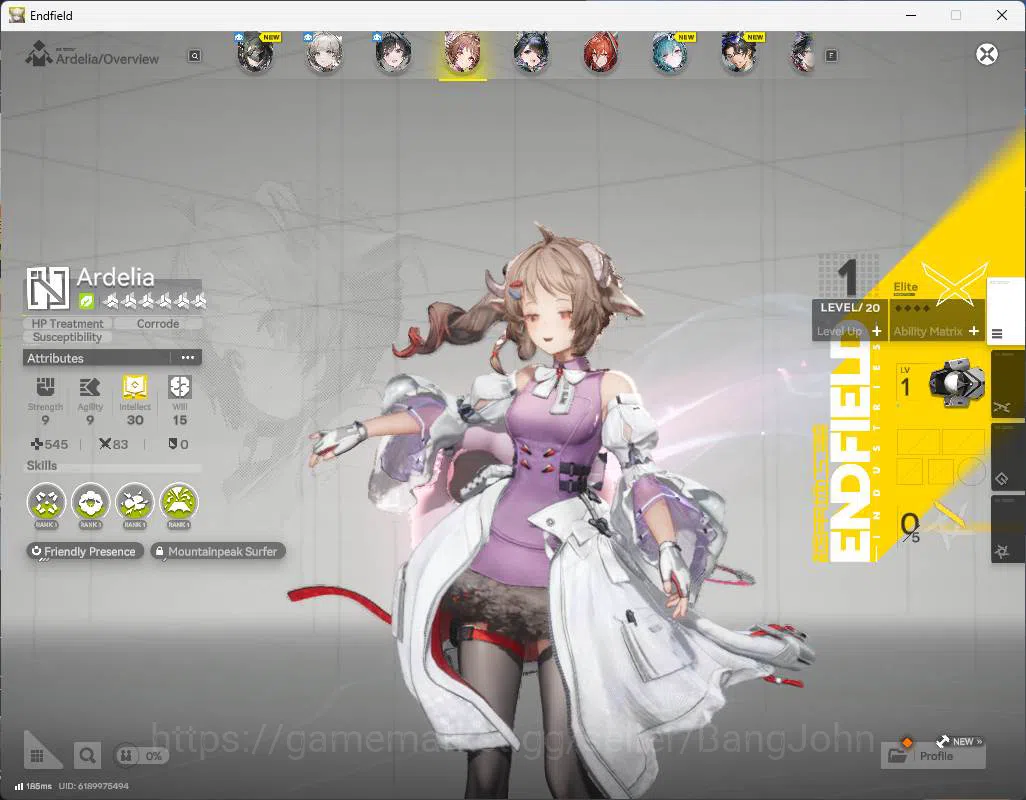 Arknights: Endfield Accounts NA, starter fresh, Ardelia, Tangtang, Amber WP 6s  image 3