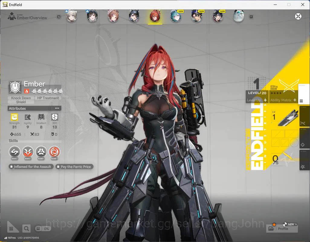 Arknights: Endfield Accounts NA, starter fresh, Ardelia, Tangtang, Amber WP 6s  image 7