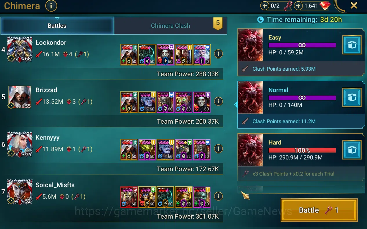 Raid: Shadow Legends Accounts Lv 52 909k Pwr|1 Myth Gizmak + 22 Legends(Xenomorp image 10