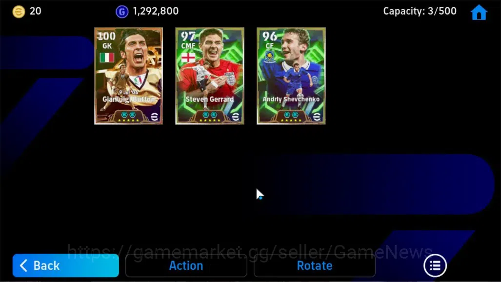 eFootball Accounts Legends & Iconic Players Android |BigTime (Gianluigi Buffon)|Epic Gerrard,Andriy S|ShowTime 5