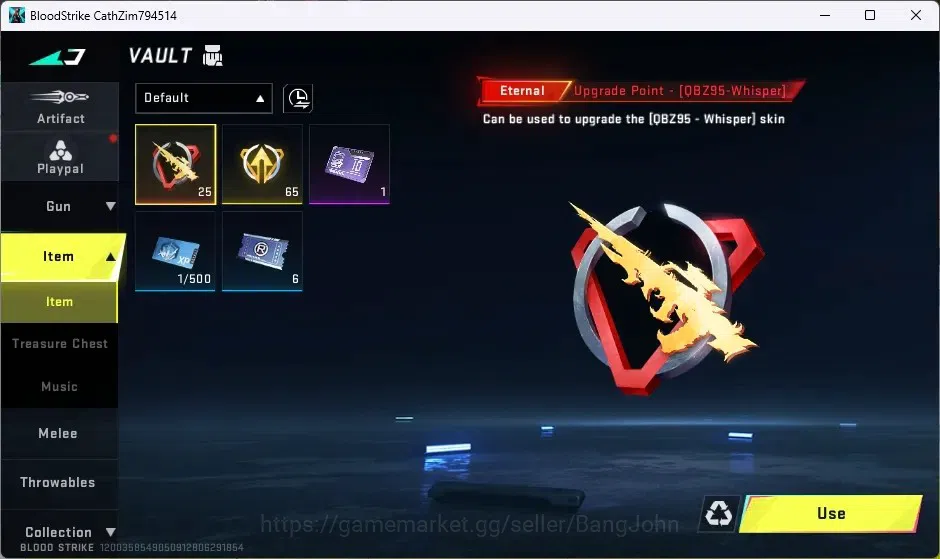 Blood Strike Accounts ASIA | Eternal QBZ95-Whisper | Legendary Kala-Unde image 5