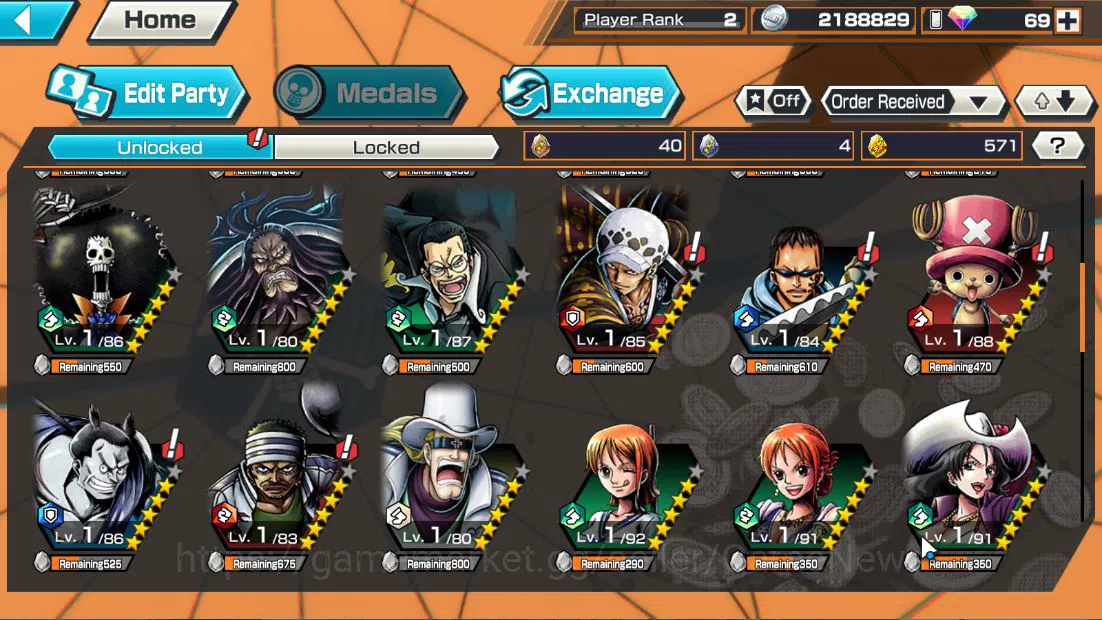 One Piece Bounty Rush Accounts Global|5 EX|BMO KAido,MWD LUffy,5Elder Nusjuro,Dwv image 7