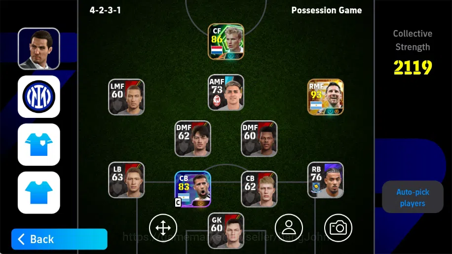 eFootball Accounts Starter Mobile | PW 2119| Starter | New Bigtime Messi | Epic Dennis Bergkamp | 2026 | Check SS EFB2511B 1