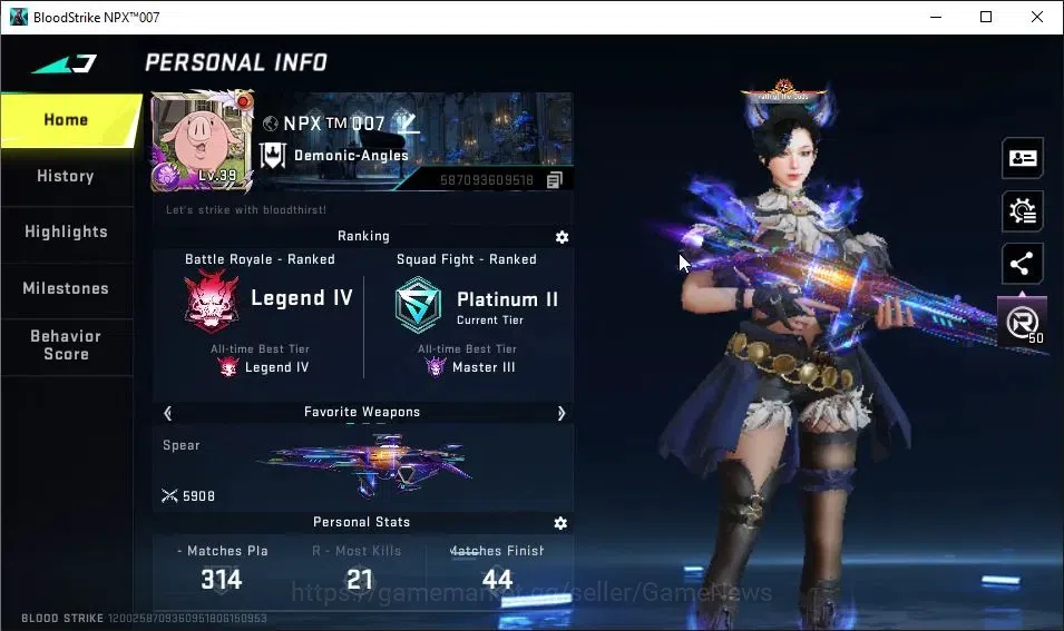 Blood Strike Accounts ASIA|ETERNAL DEagle|13 ULTRA|Collab TokRev[MCX,FN2 image 2