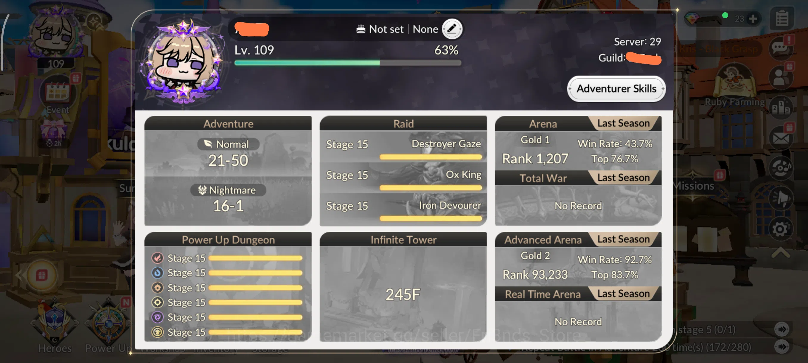 Seven Knights Re:Birth Accounts SKR33 | GLOBAL ASIA | BEAST END 5 OLD7K ROSIE T1 + image 4