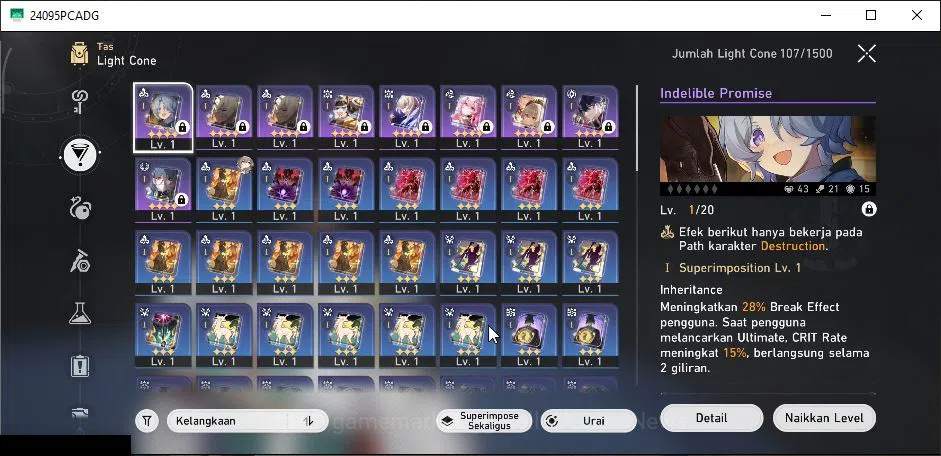 Honkai Star Rail Accounts ASIA|TL 4|Selector B5 ON+2 Golden Companion Spirit image 5