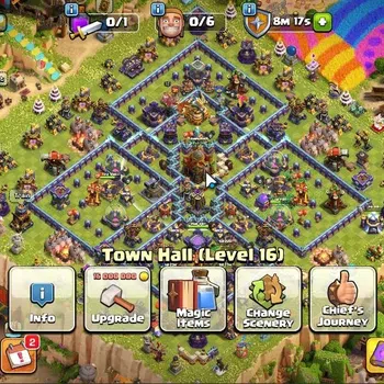Clash of Clans Accounts High-End LV 167|TH 16-BH 10|HH 9|Limit Skin|BK 87,AQ 86,GW 65,MP 59,RC 40,DD 10,BM 23,BC 23|Paint