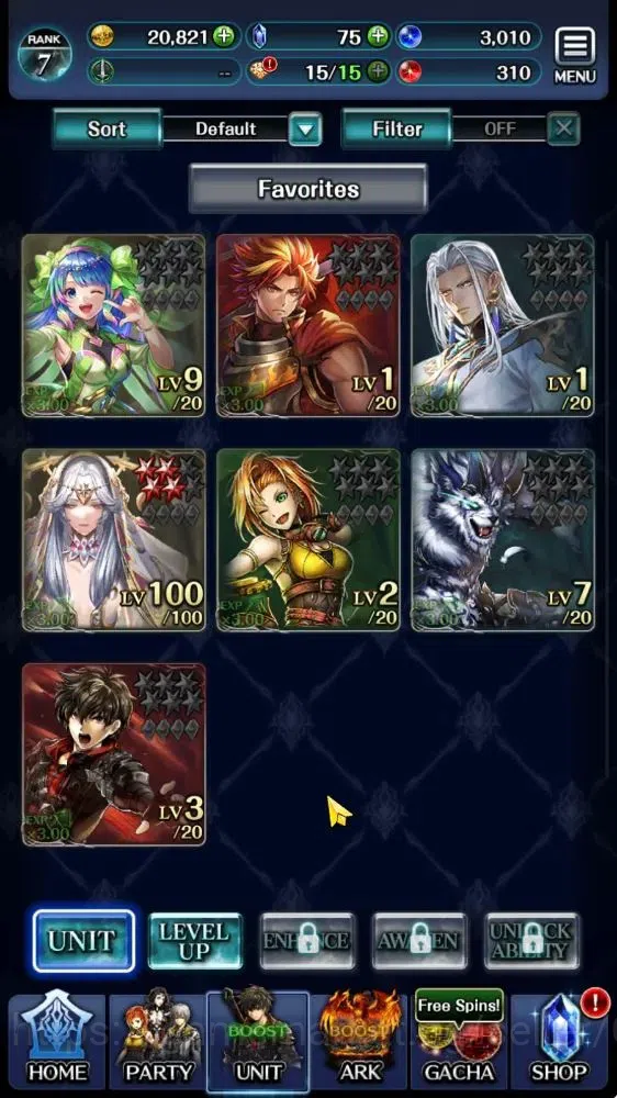 Last Cloudia Accounts Others GLOBAL|Rank 7|Collab Brave Frontier (Goddess Tilith,Fire God Vargas) + (Telestio,Goddess 1