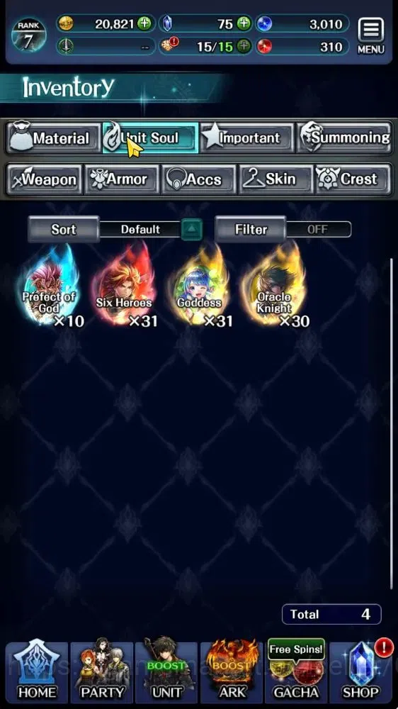 Last Cloudia Accounts Others GLOBAL|Rank 7|Collab Brave Frontier (Goddess Tilith,Fire God Vargas) + (Telestio,Goddess 8
