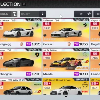 Racing Master Accounts SEA|Lv 58|7 PL Car+Collab InitialD,MFGhost|Jesko Attack,LaFerrari,Veyron SS,Reventon,RX-7 Type RS