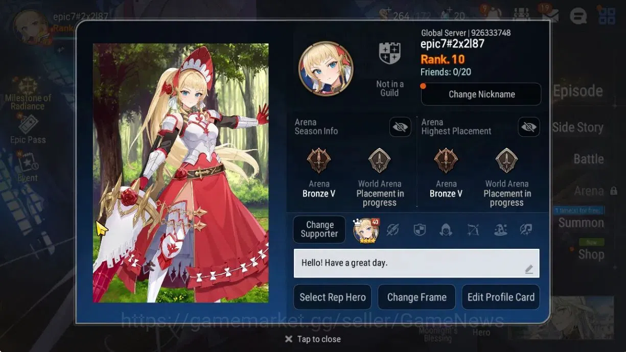 Epic Seven Accounts GLOBAL Unverif|2 ML [Salome,Briar Witch Iseria]+Se image 2