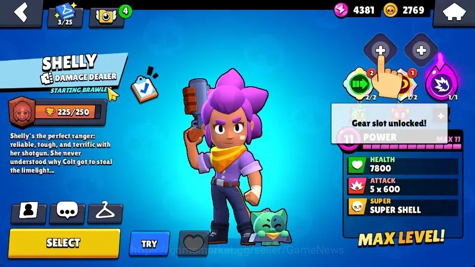Brawl Stars Accounts 1013 Trophy|21K Bling|15 Brawlers 3 Max Lvl [Barley,Nita,Shelly]|1 Myth Skin (Thief Edgar) 1 Epic 2 15