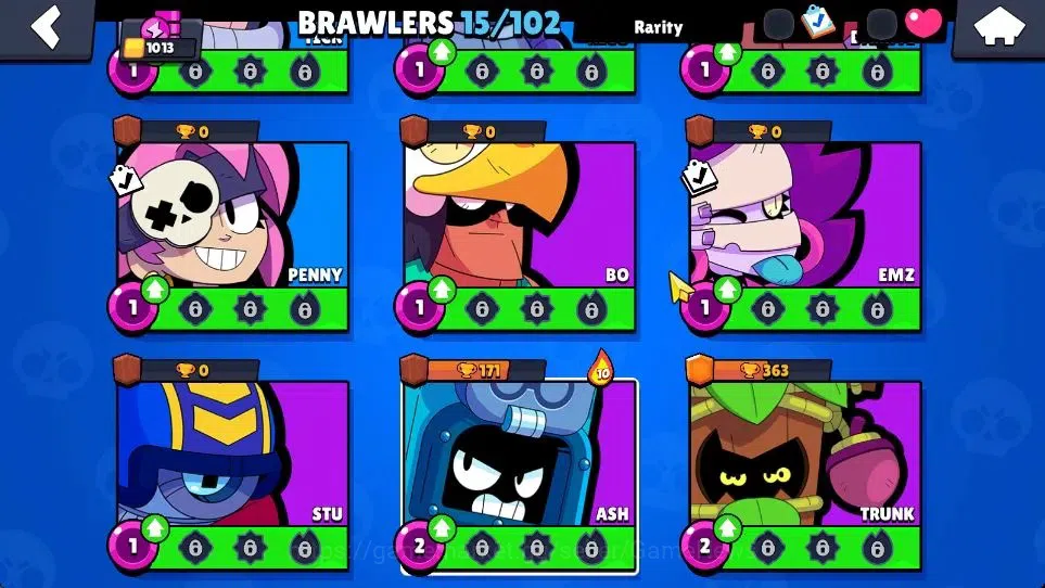 Brawl Stars Accounts 1013 Trophy|21K Bling|15 Brawlers 3 Max Lvl [Barley,Nita,Shelly]|1 Myth Skin (Thief Edgar) 1 Epic 2 6