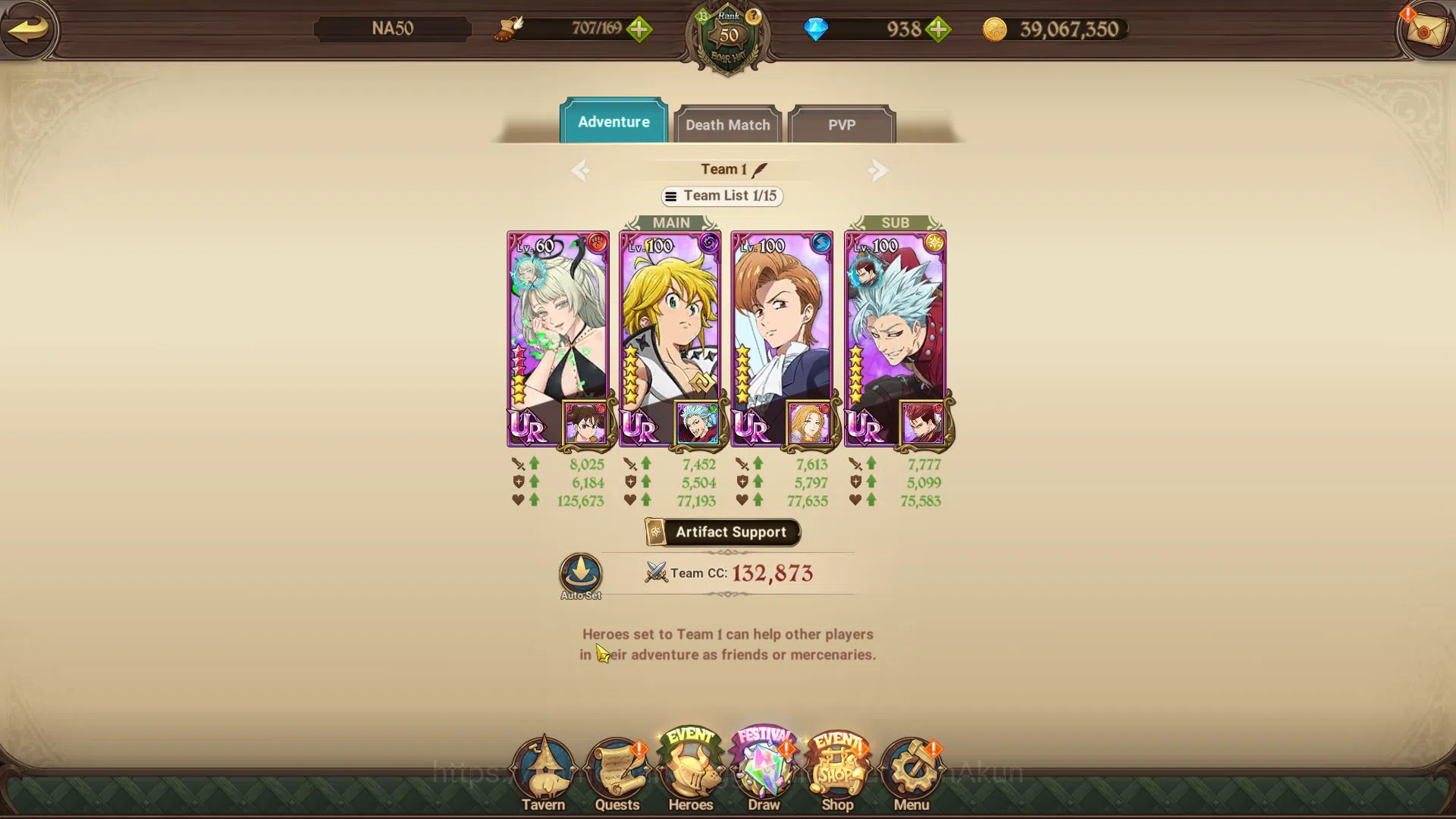 The Seven Deadly Sins: Grand Cross Accounts Global | 722K CC | Starter | CH 5 | 3 UR + 938 Dm  image 3